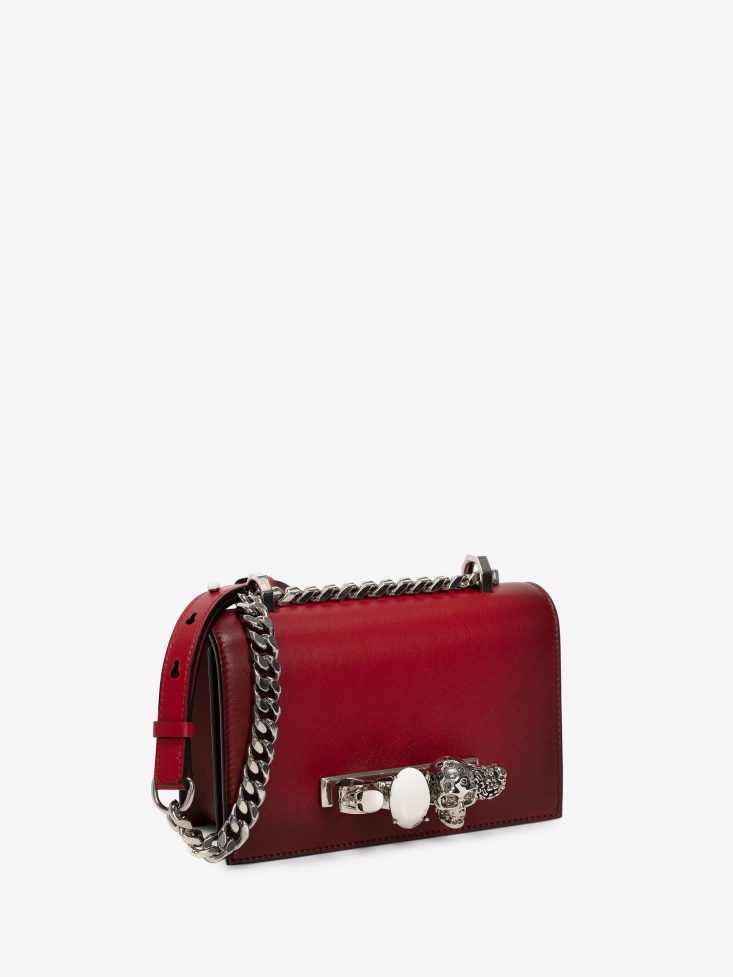 Fashion Alexander McQueen Women's Mini Jewelled Satchel Red