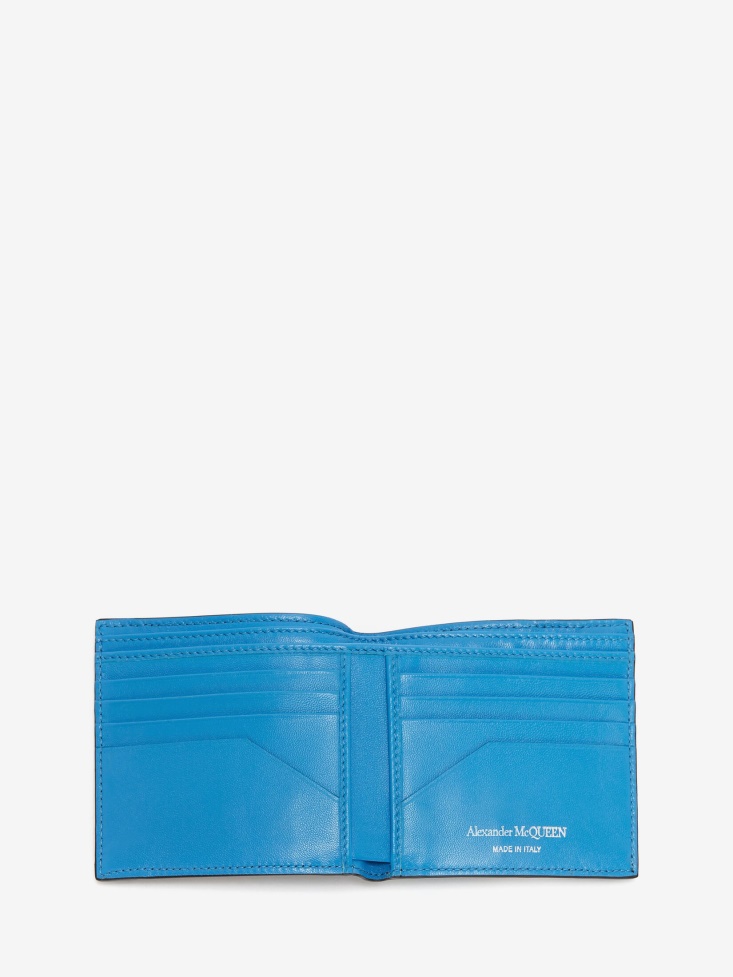 Fashion Alexander McQueen Multicolour Men's Watercolour Graffiti The Harness Billfold Wallet