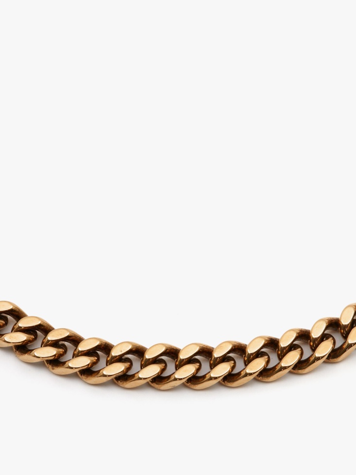 Women's Medium Width Chain Choker Antique Gold Fashion Alexander McQueen