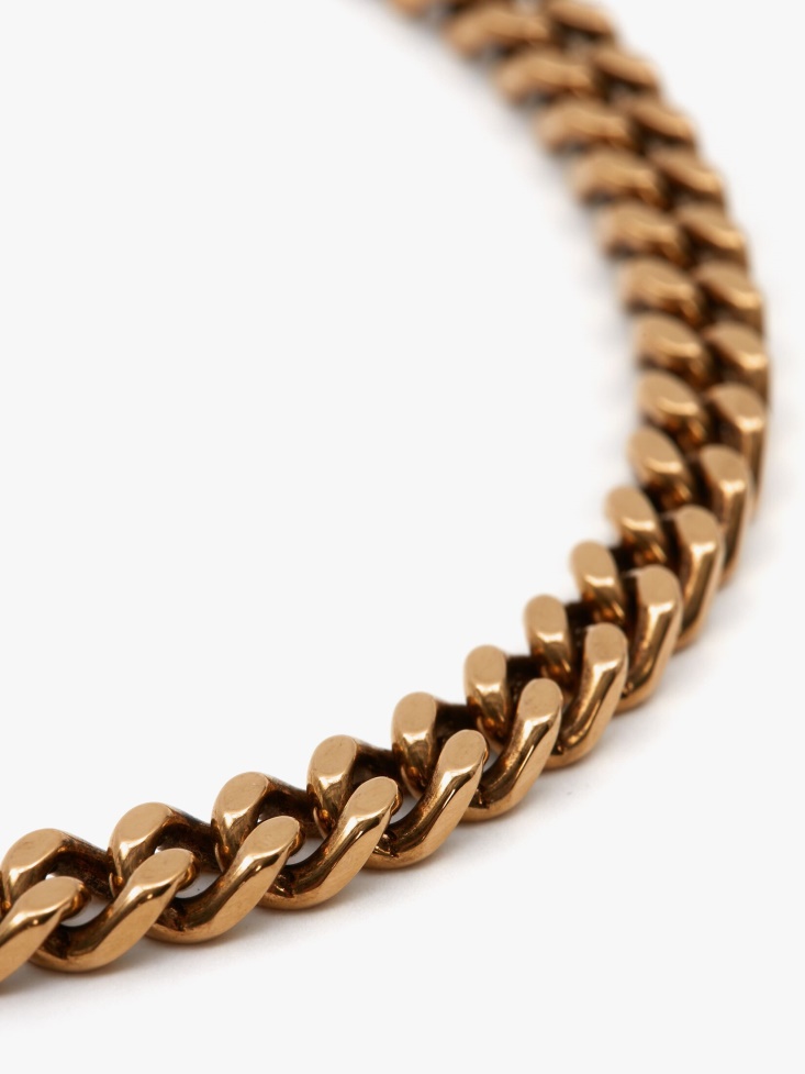 Women's Medium Width Chain Choker Antique Gold Fashion Alexander McQueen