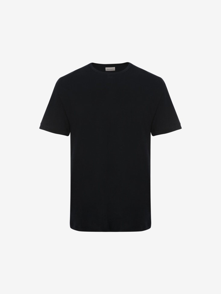 Navy Fashion Alexander McQueen Men's Skull T-Shirt