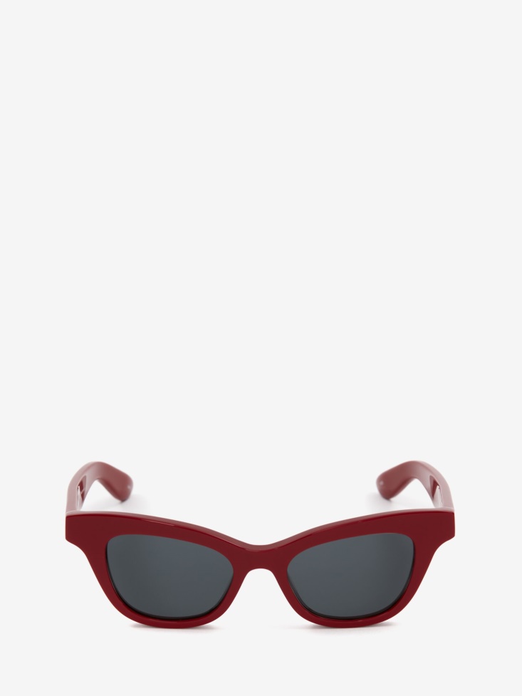 Red Fashion Alexander McQueen Women's in Angled Sunglasses