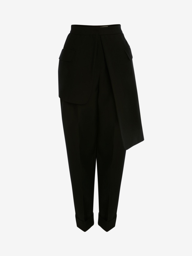Fashion Alexander McQueen Women's Drape Detail Trouser Black