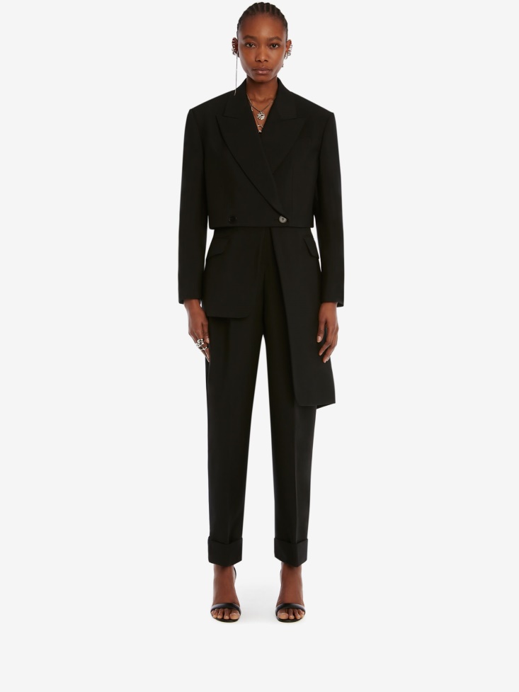 Fashion Alexander McQueen Women's Drape Detail Trouser Black
