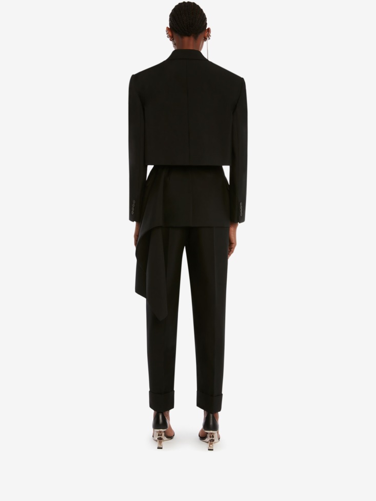 Fashion Alexander McQueen Women's Drape Detail Trouser Black