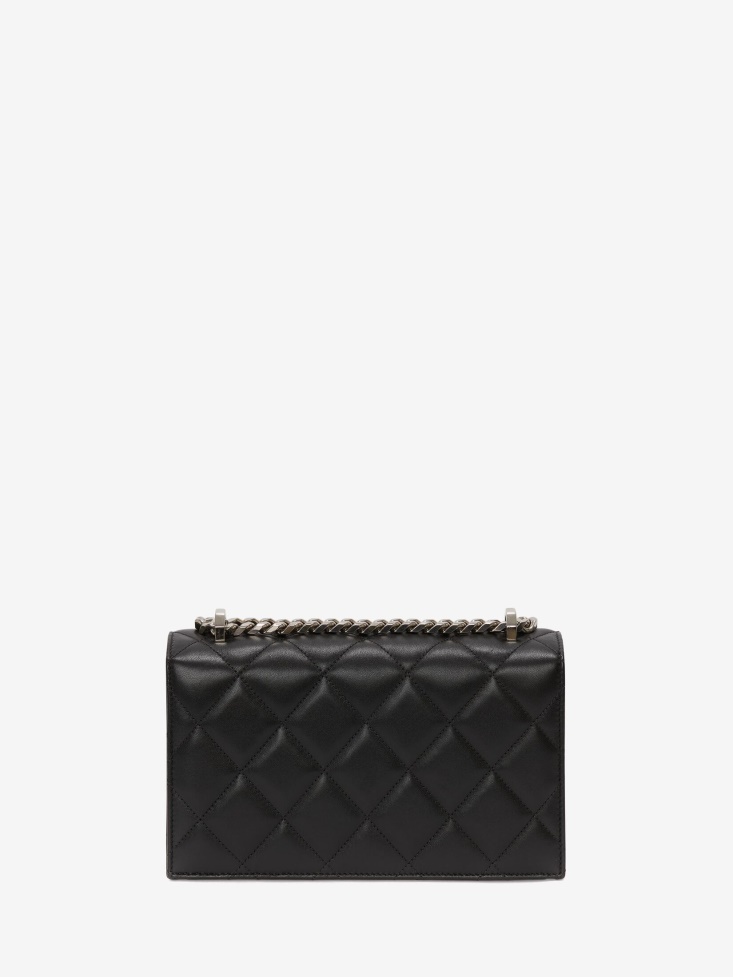 Black/White Women's Jewelled Satchel Fashion Alexander McQueen