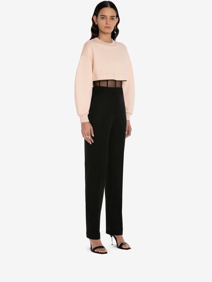 Fashion Alexander McQueen Tea Rose Women's Hybrid Bustier Sweatshirt