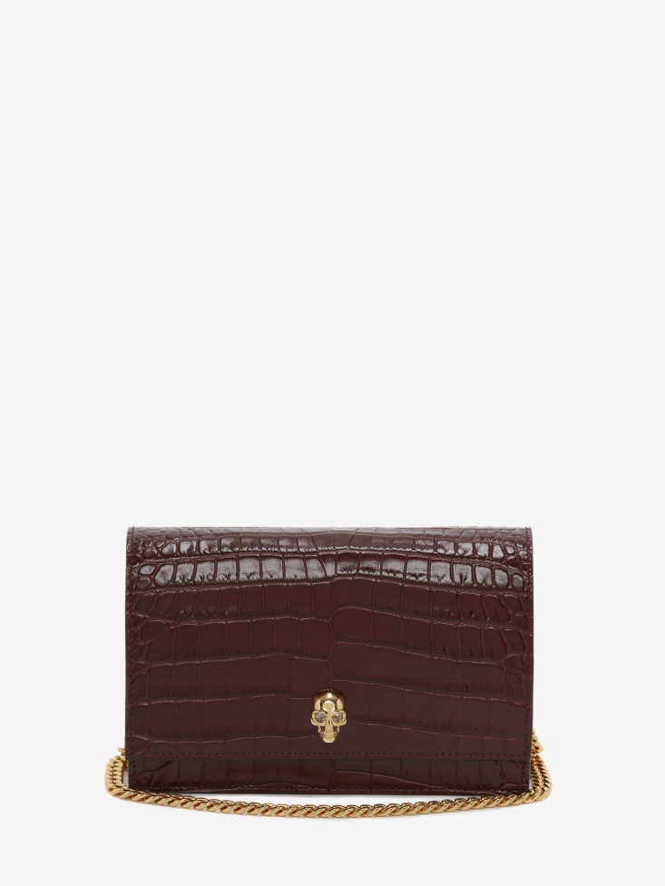 Red Fashion Alexander McQueen Women's Small Skull Bag