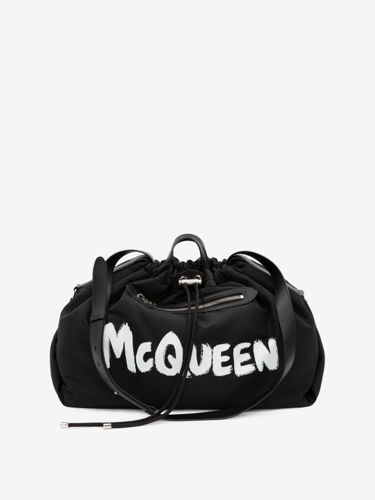 Men's in Graffiti Bundle Bag Black Fashion Alexander McQueen