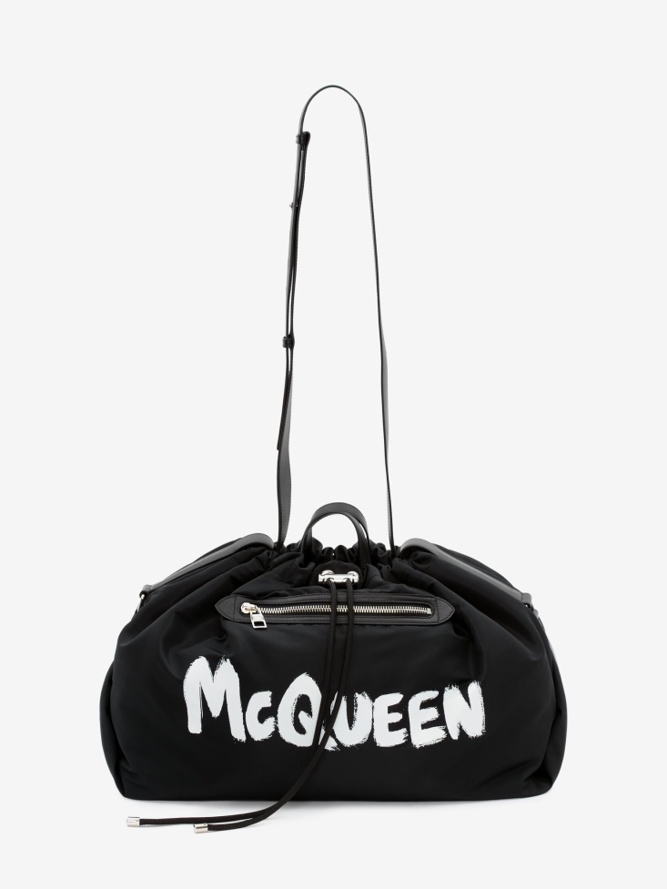 Men's in Graffiti Bundle Bag Black Fashion Alexander McQueen