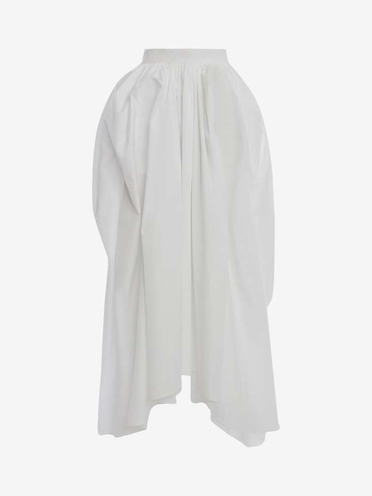 Fashion Alexander McQueen Women's Parachute Skirt Optical White