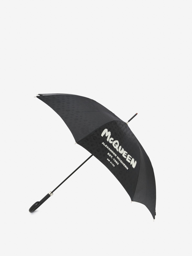Men's in Graffiti Umbrella Black Fashion Alexander McQueen