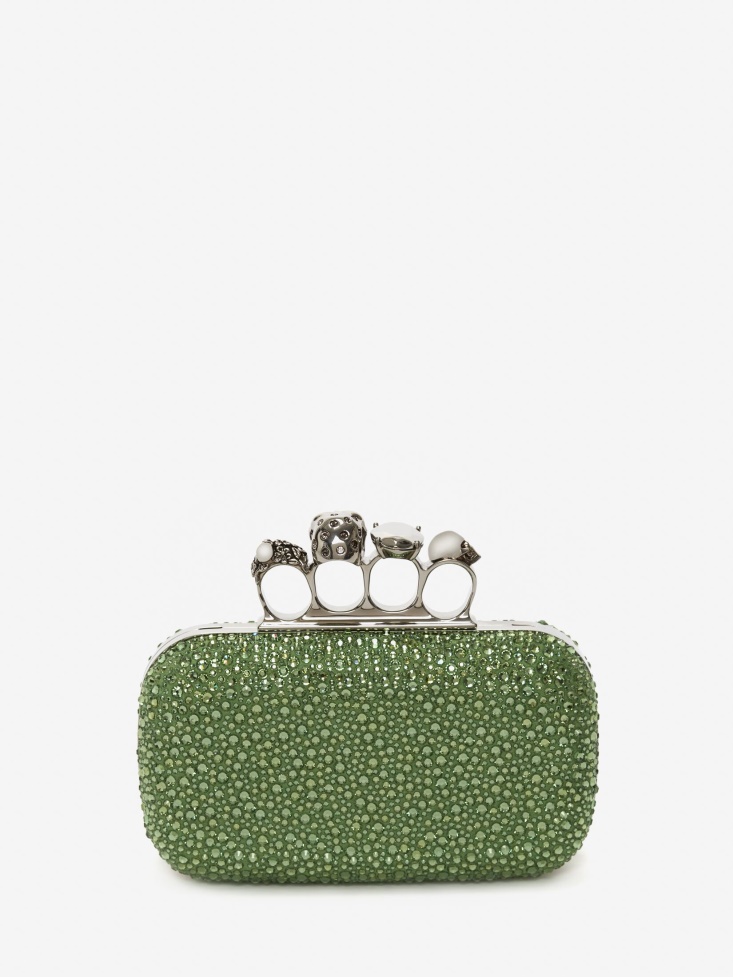 Acid Green Fashion Alexander McQueen Women's Knuckle Clutch