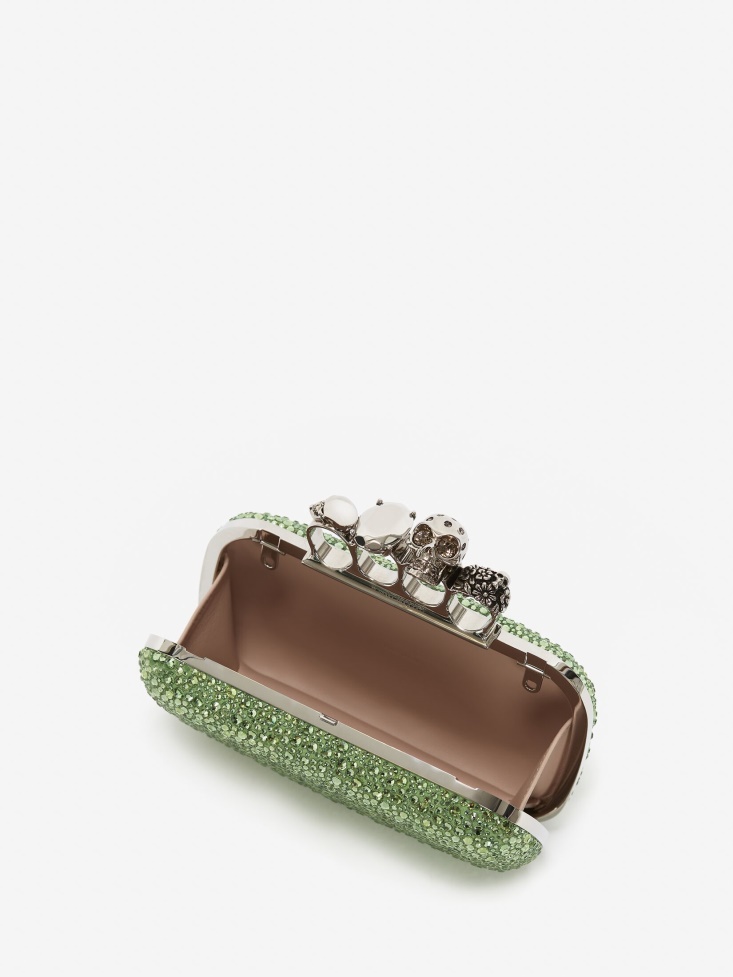 Acid Green Fashion Alexander McQueen Women's Knuckle Clutch