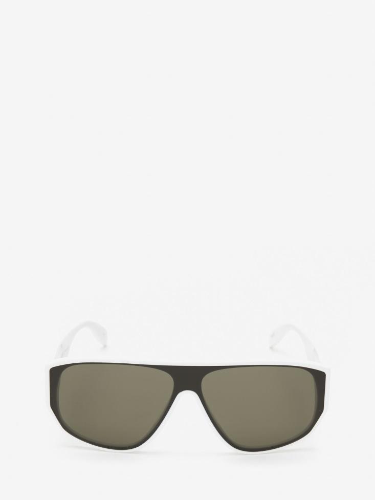 in Graffiti Mask Sunglasses White Fashion Alexander McQueen