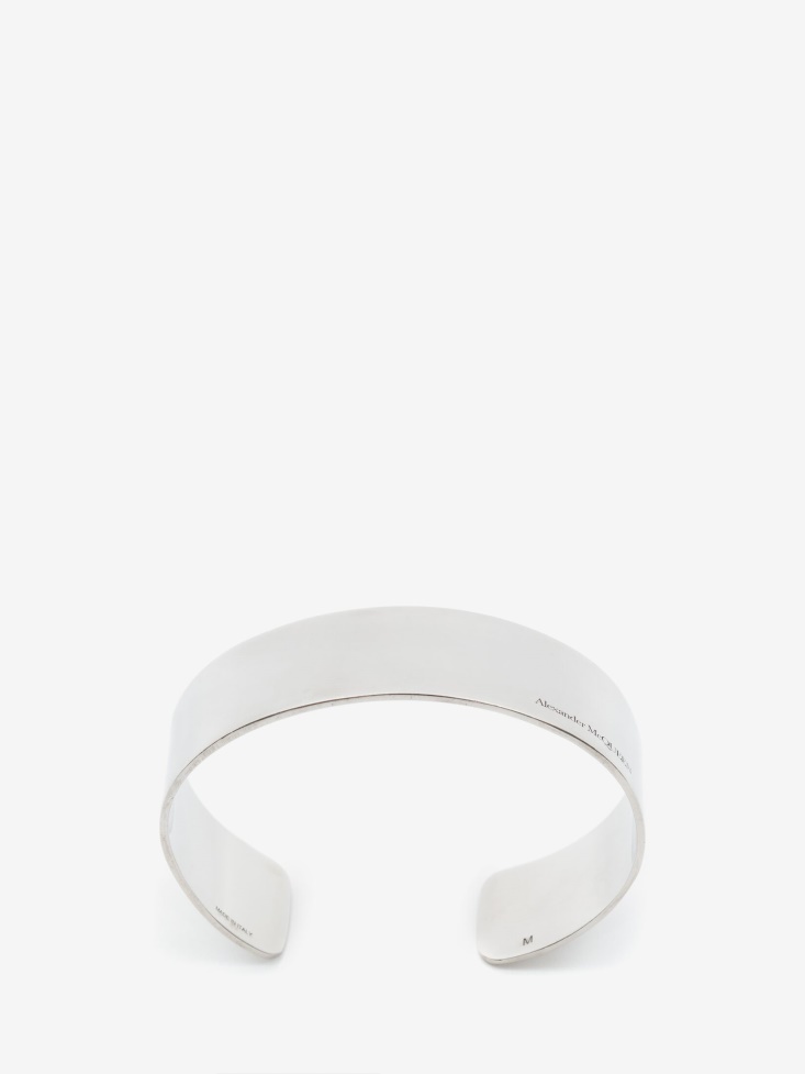 Antique Silver Men's Wide Cuff Fashion Alexander McQueen