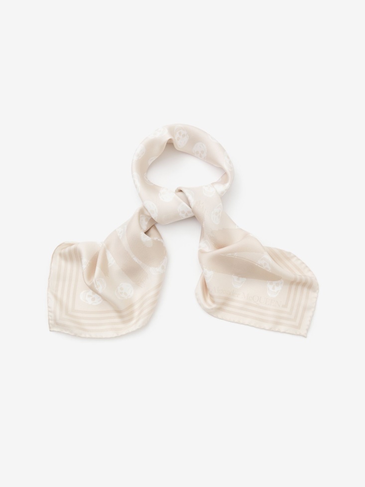 Cream Fashion Alexander McQueen Women's in Graffiti Biker Foulard