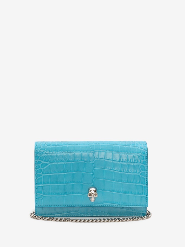 Fashion Alexander McQueen Women's Small Skull Bag Cerulean
