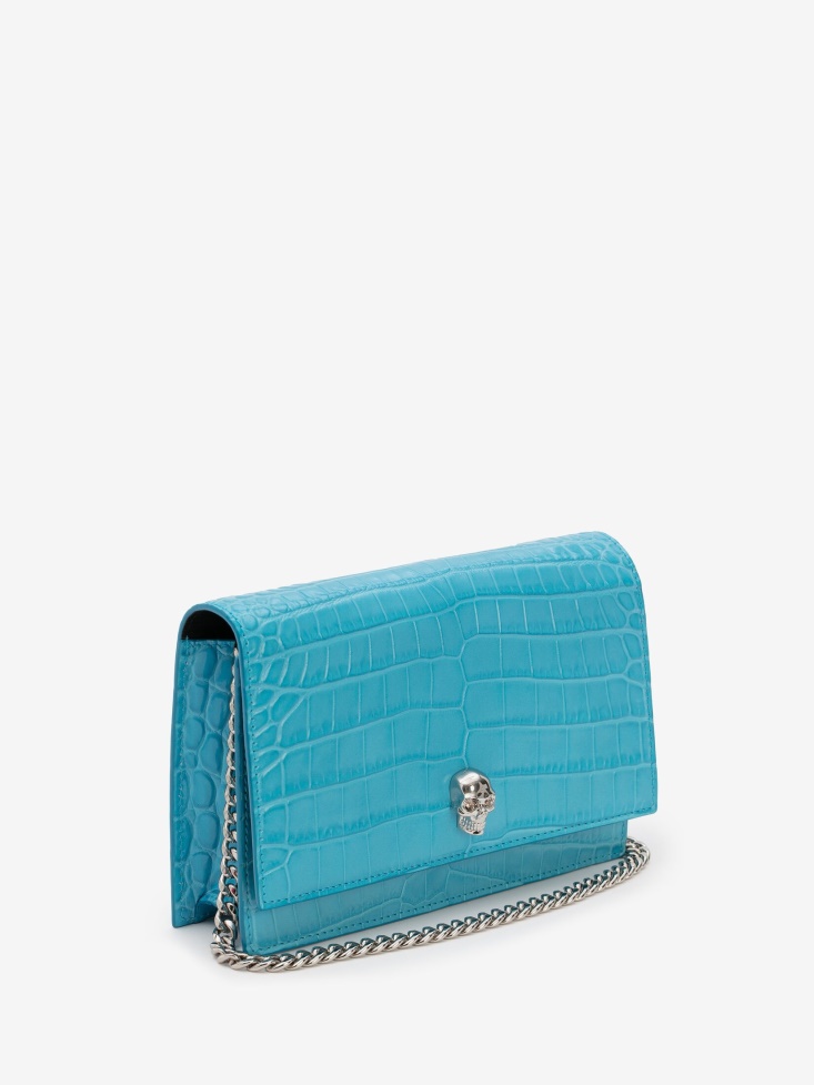 Fashion Alexander McQueen Women's Small Skull Bag Cerulean