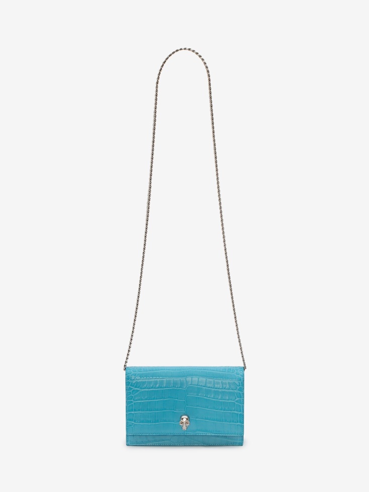 Fashion Alexander McQueen Women's Small Skull Bag Cerulean