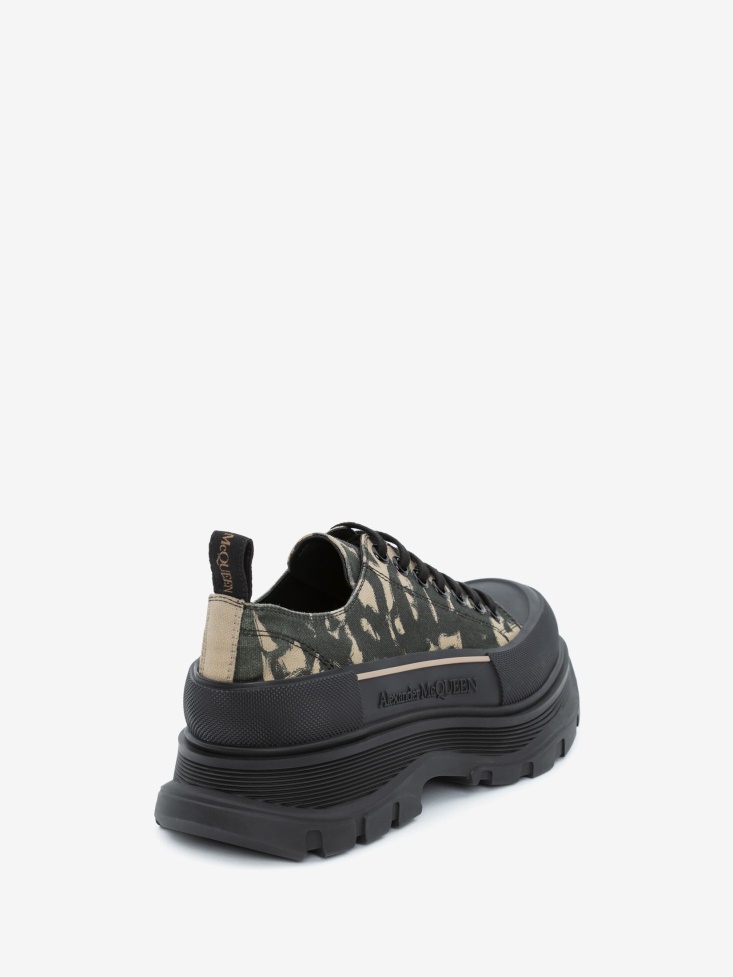 Fashion Alexander McQueen Men's in Graffiti Tread Slick Lace Up Black/Beige