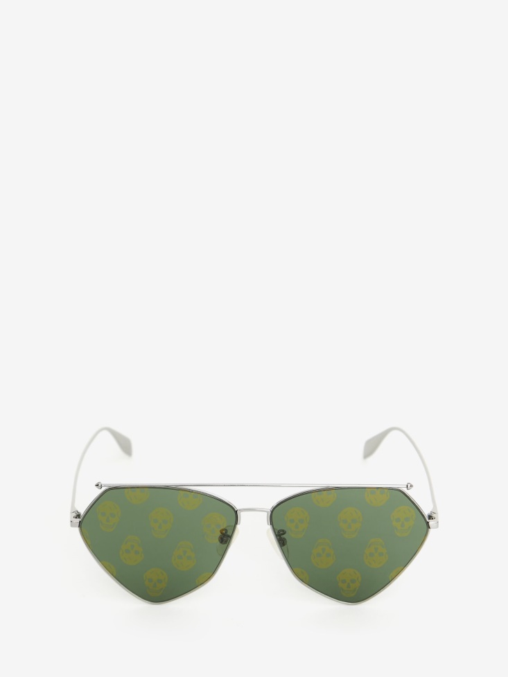Ruthenium Fashion Alexander McQueen Top Piercing Sunglasses