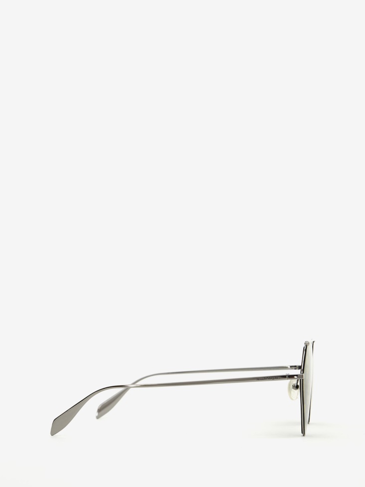 Ruthenium Fashion Alexander McQueen Top Piercing Sunglasses