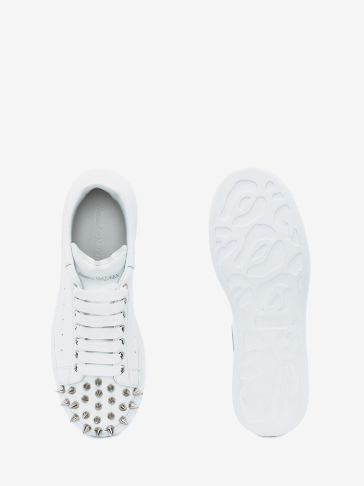 Fashion Alexander McQueen Men's Oversized Sneaker White/Silver