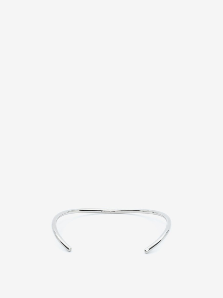 Men's Thin Tubular Chocker Antique Silver Fashion Alexander McQueen